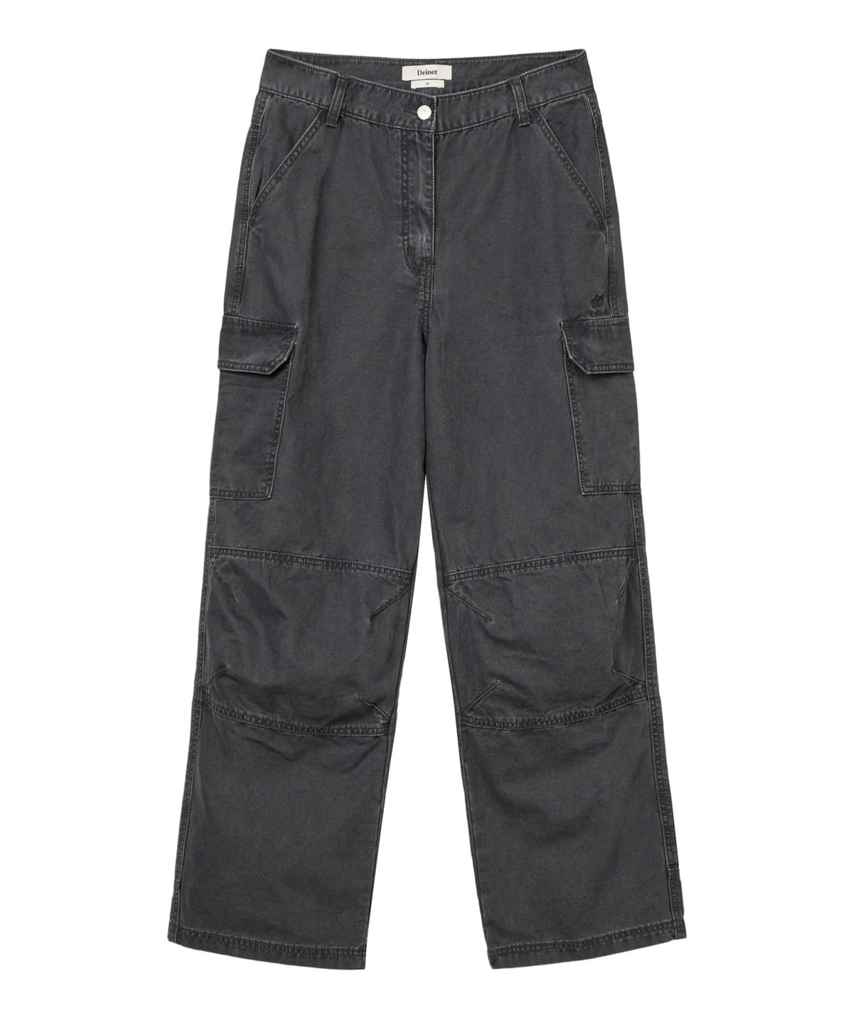 다이닛(DEINET) VINTAGE WASHED CARGO PANTS IN CHARCOAL