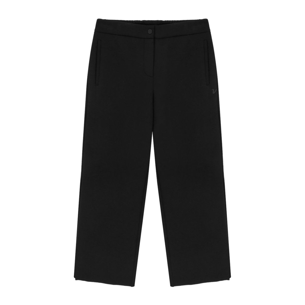 볼빅 골프웨어(VOLVIK GOLFWEAR) 여성 여성 컴포트 쿠션 와이드 팬츠(셋트VLMTQ901) VLPTQ901_BK