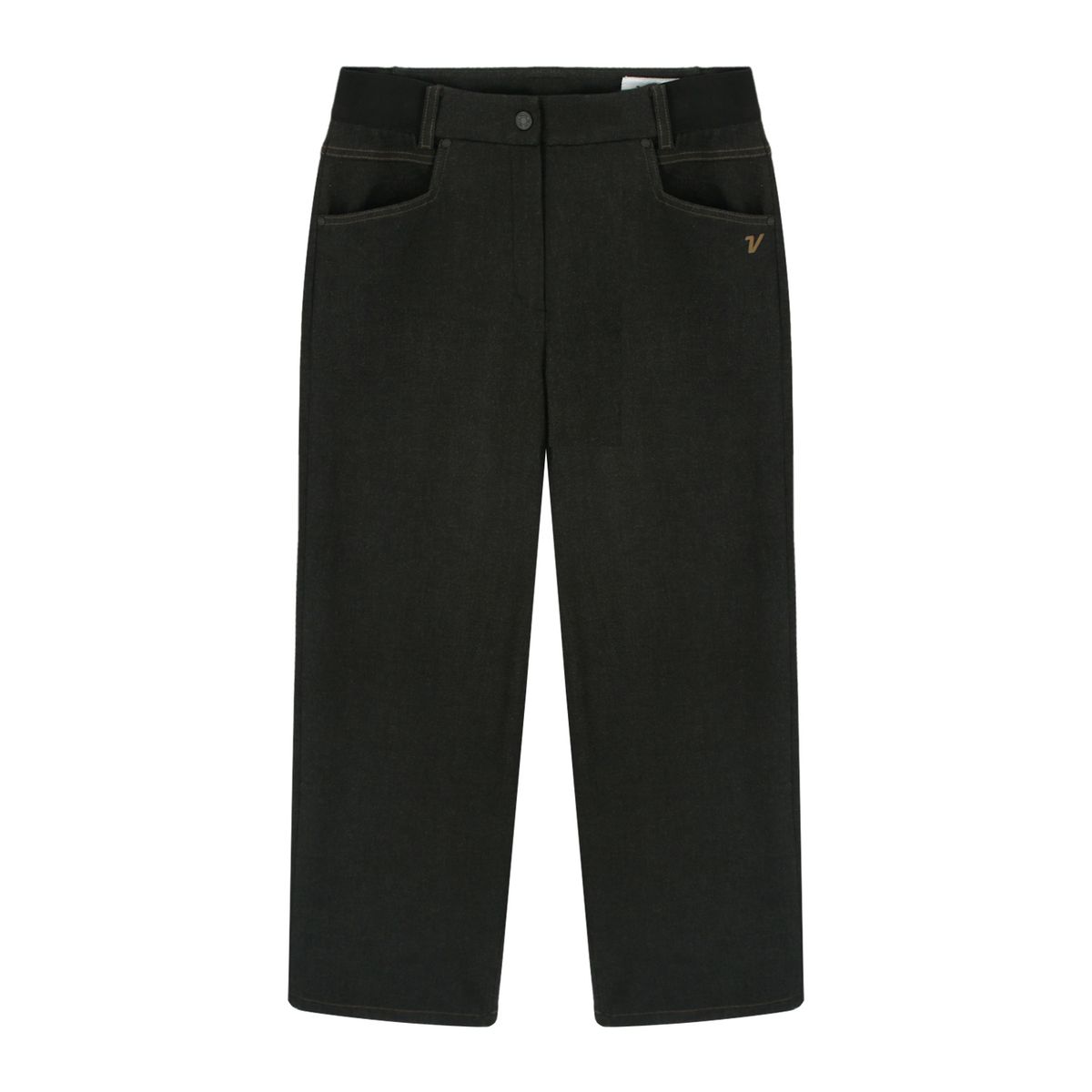 볼빅 골프웨어(VOLVIK GOLFWEAR) 여성 여성 데님라이크 기모팬츠 VLPTQ905_BK
