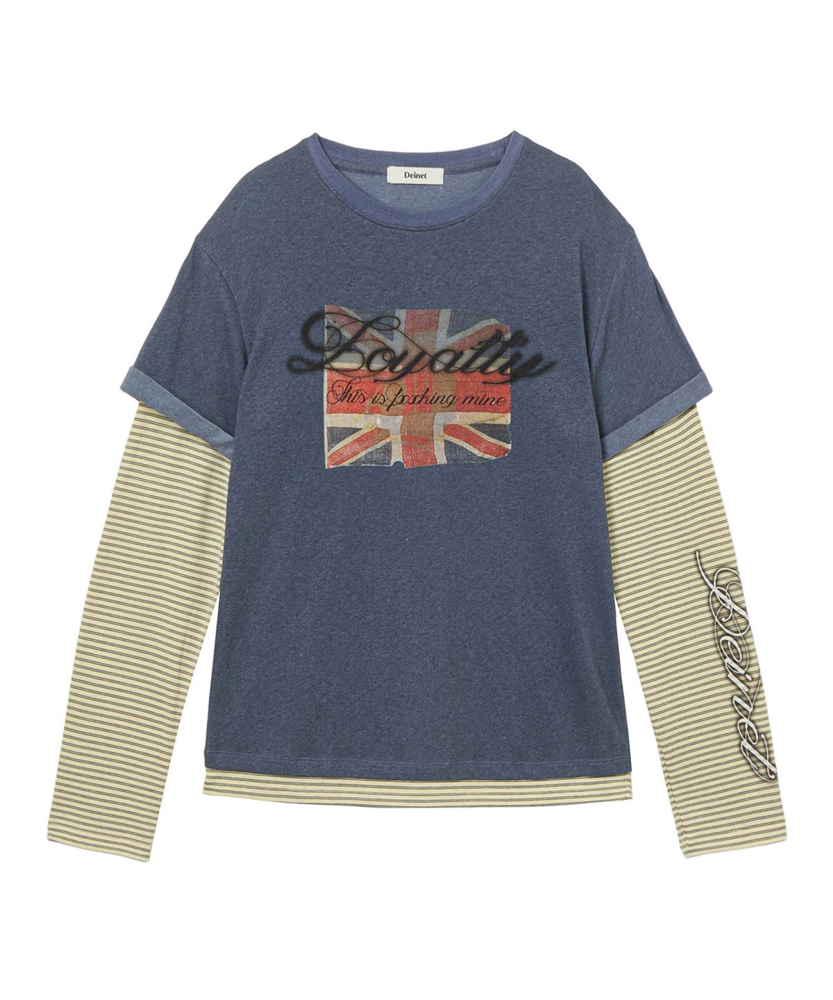다이닛(DEINET) LAYERED VINTAGE LONG SLEEVE IN NAVY
