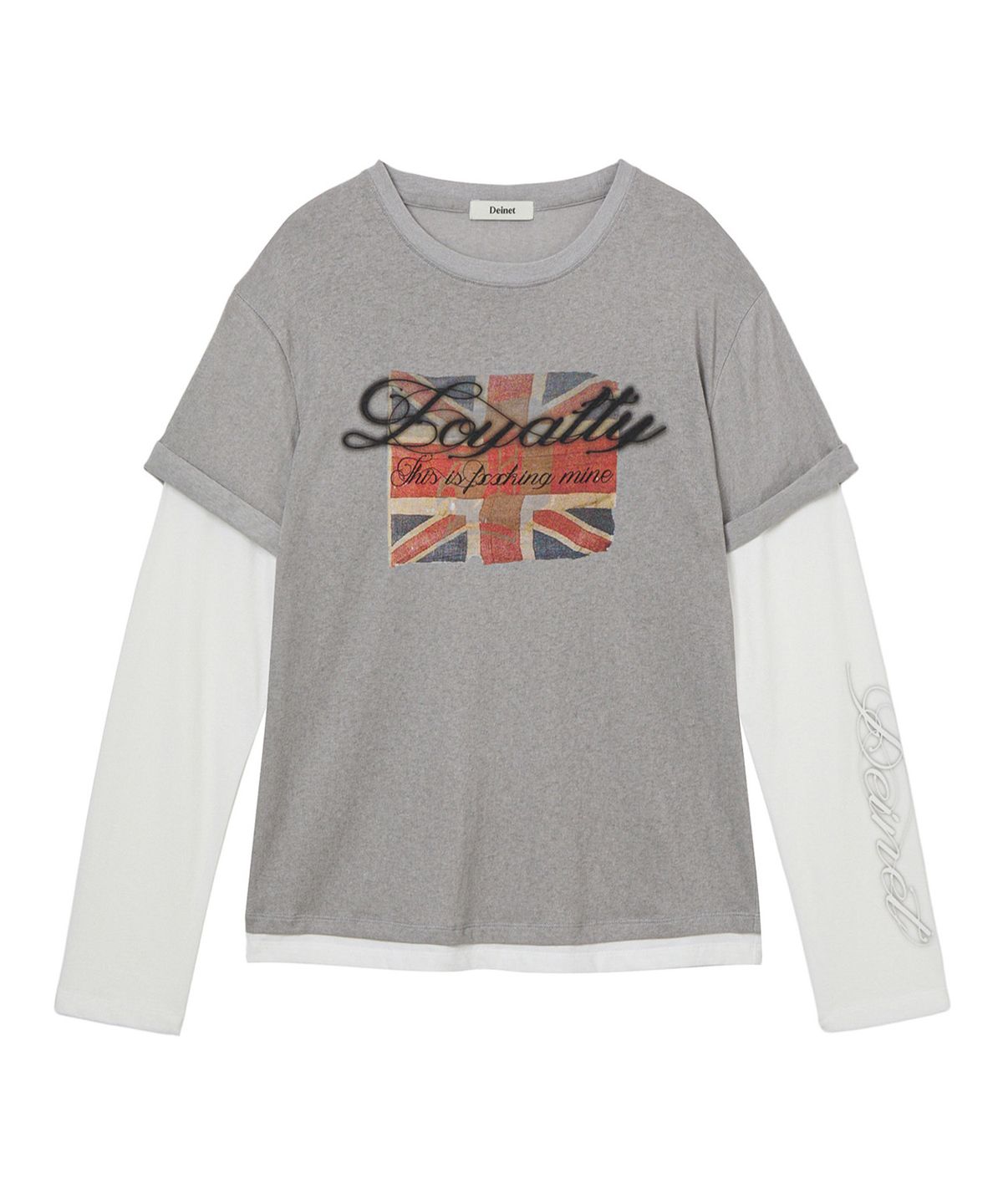 다이닛(DEINET) LAYERED VINTAGE LONG SLEEVE IN GREY