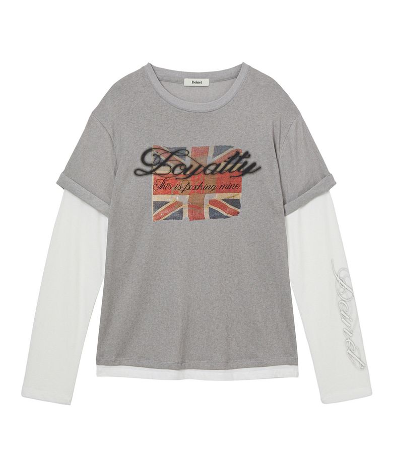 LAYERED VINTAGE LONG SLEEVE IN GREY