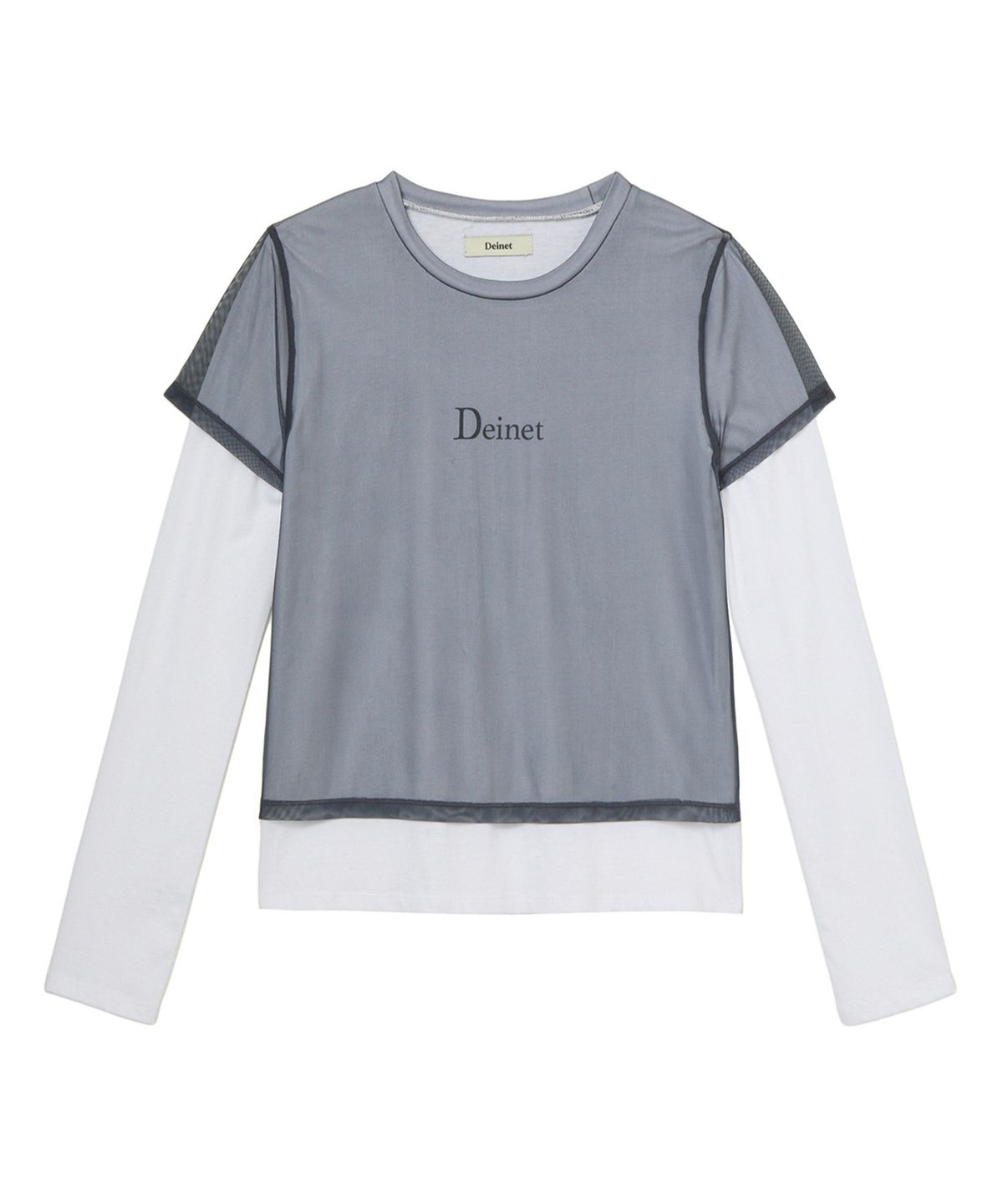 다이닛(DEINET) SEE-THROUGH LAYERED LONG SLEEVE IN GREY