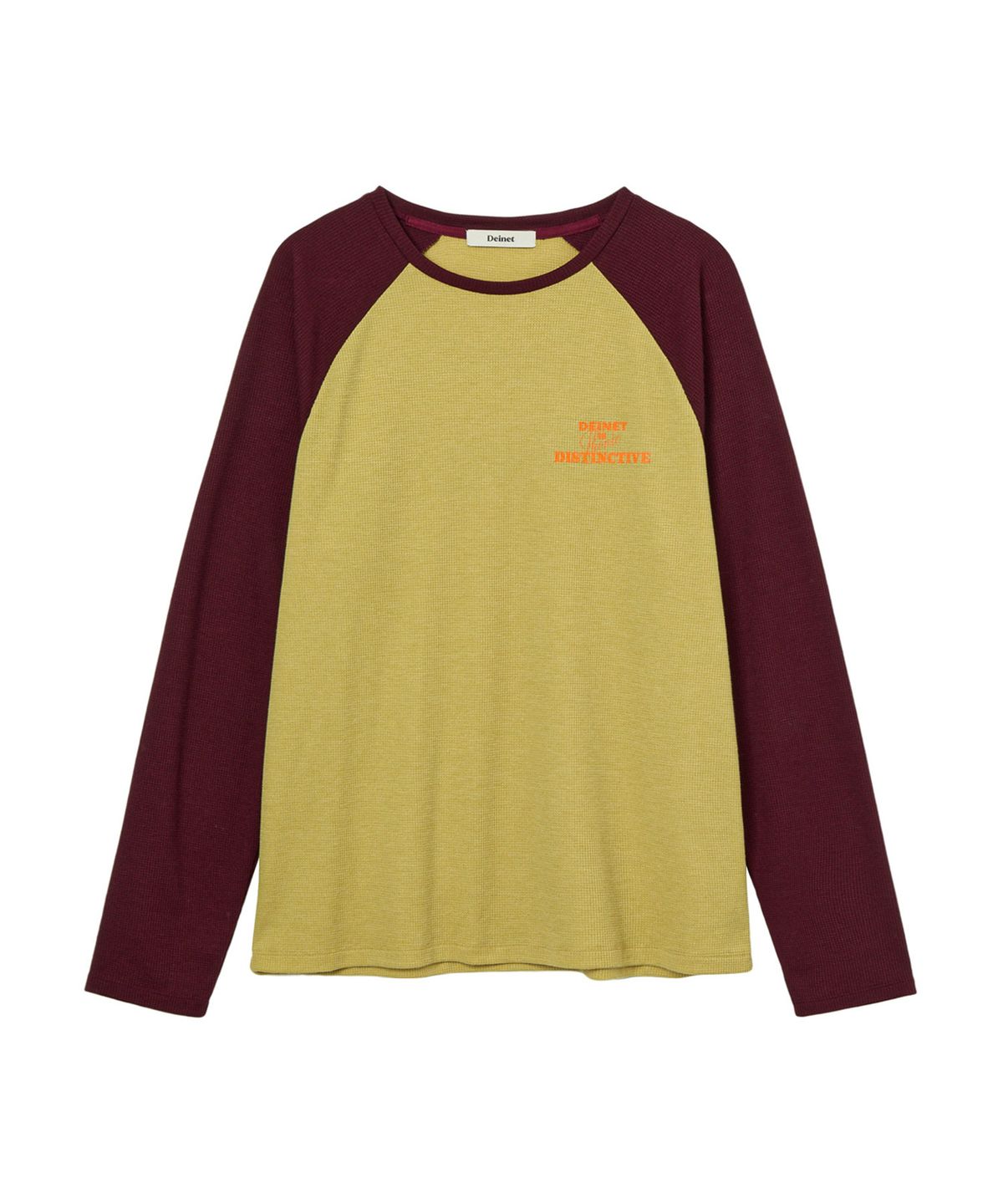 다이닛(DEINET) WAFFLE RAGLAN LONG SLEEVE IN GREEN