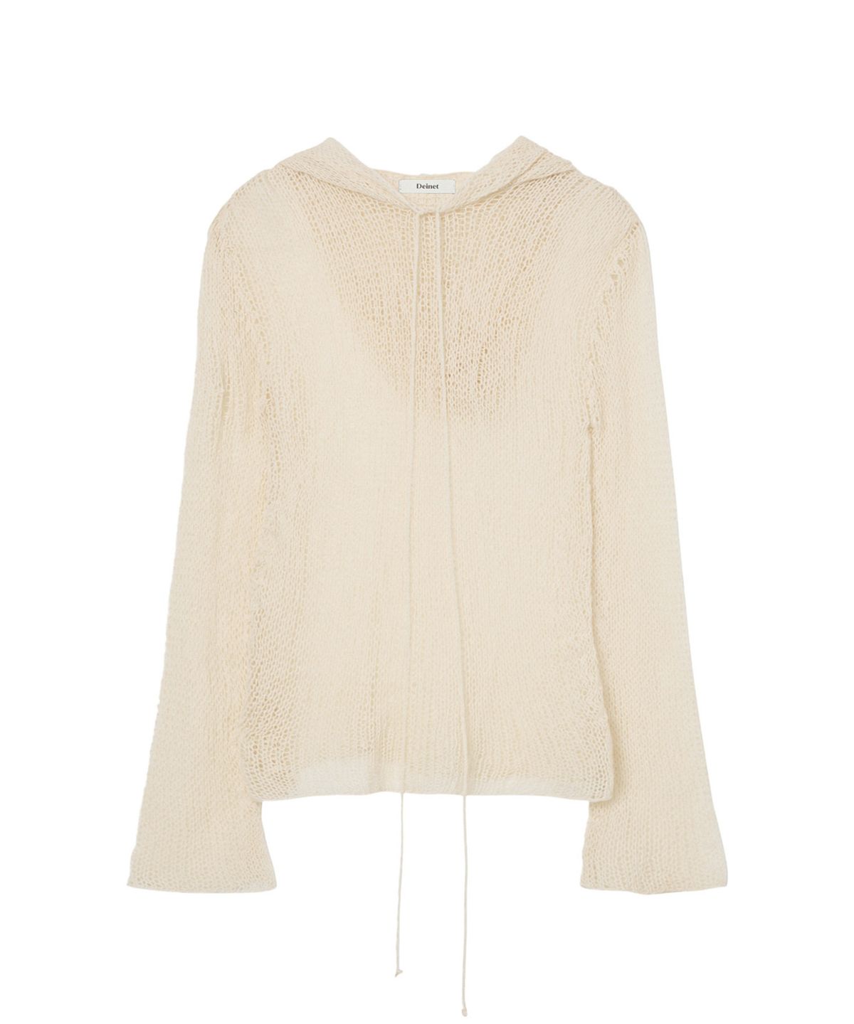 다이닛(DEINET) LOOSE MESH KNIT HOODIE IN IVORY