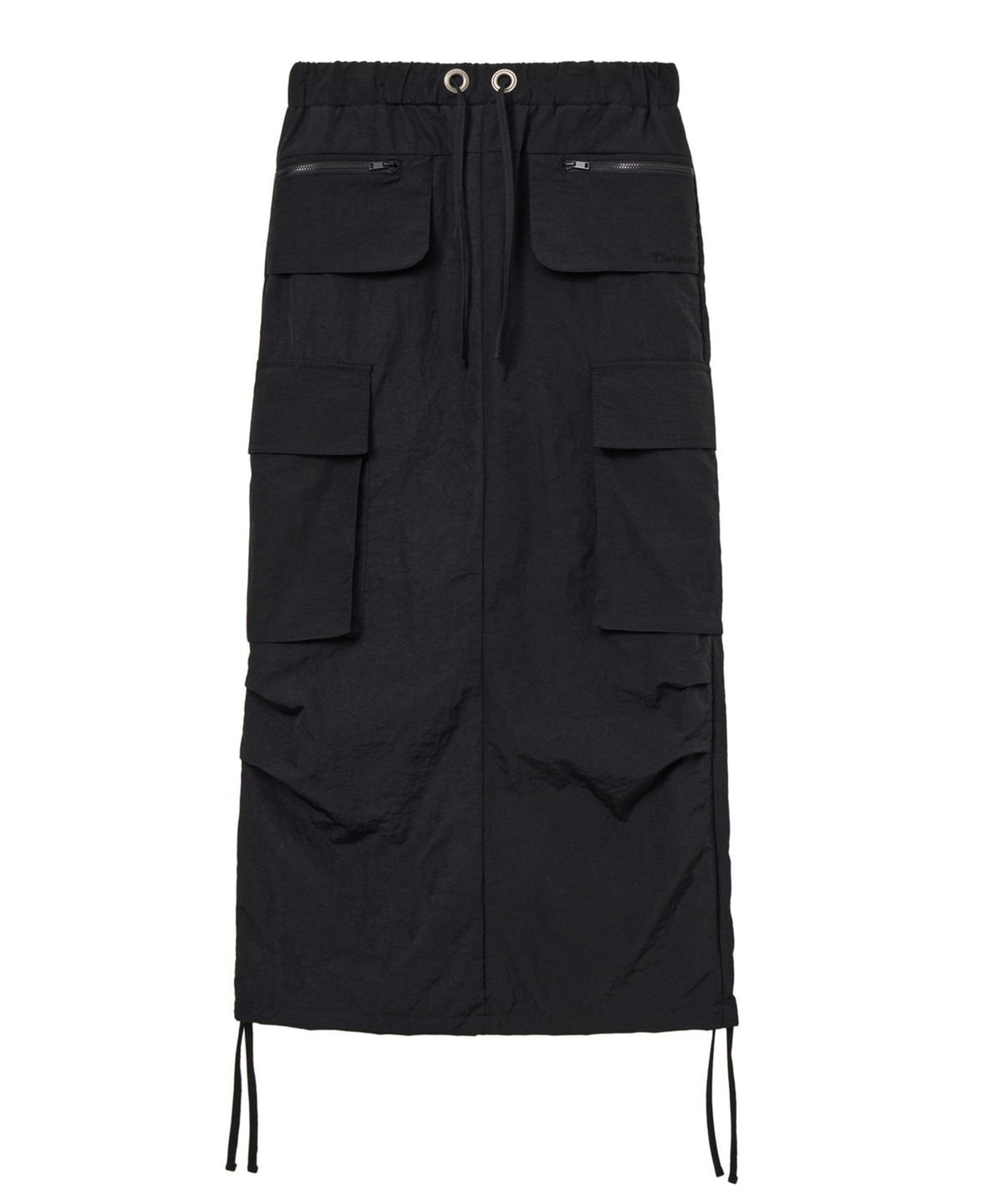 다이닛(DEINET) NYLON UTILITY CARGO SKIRT IN BLACK