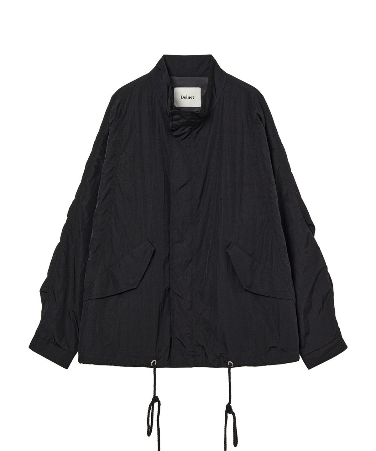 다이닛(DEINET) FUNNEL NECK JACKET IN BLACK