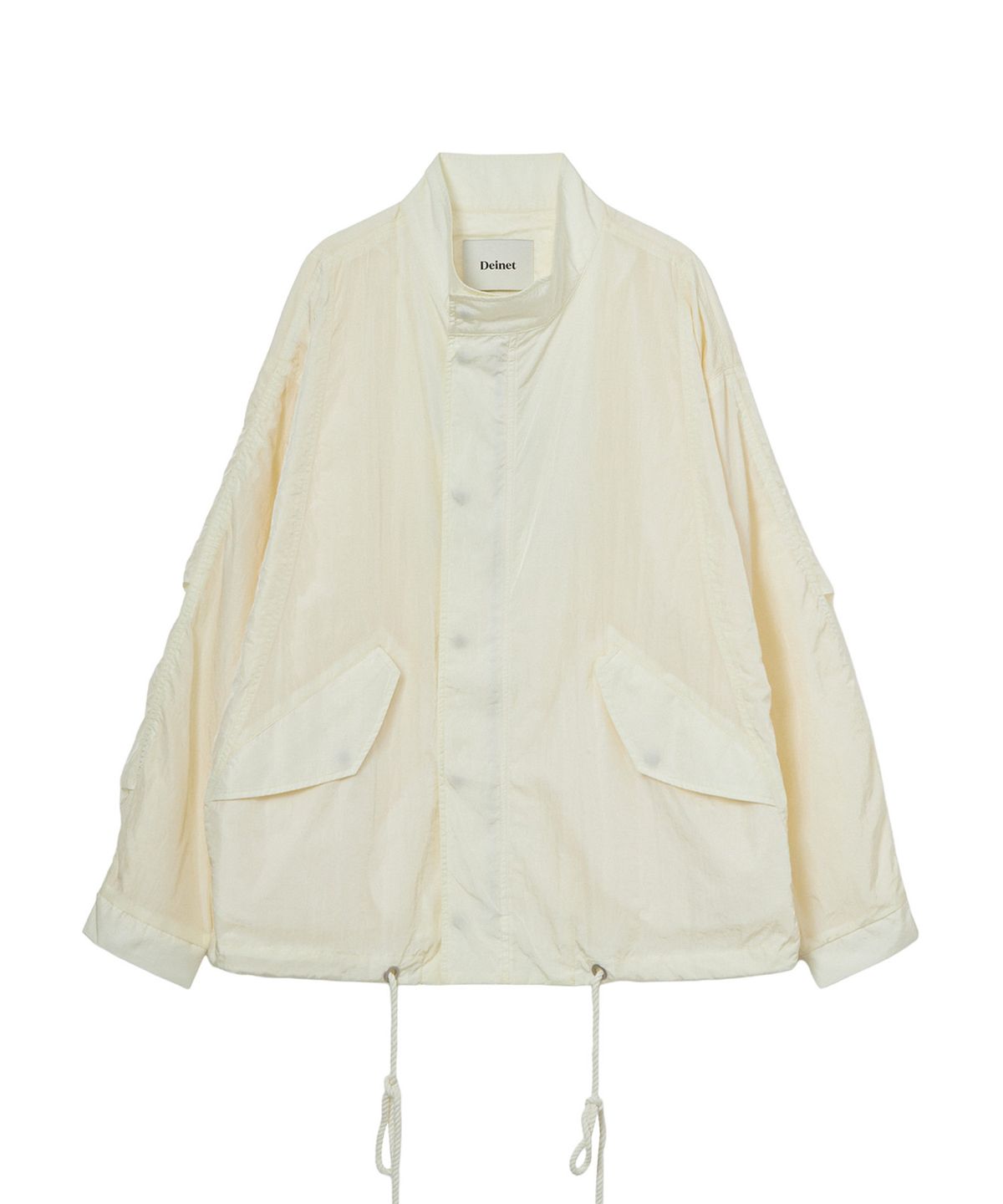 다이닛(DEINET) FUNNEL NECK JACKET IN WHITE