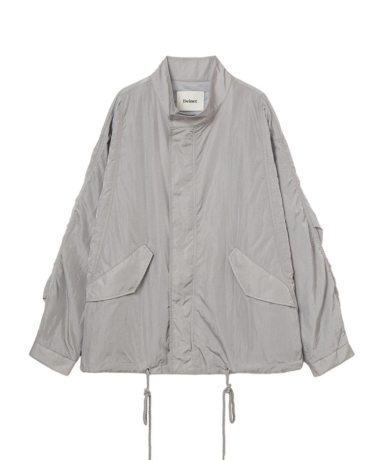 FUNNEL NECK JACKET IN GREY