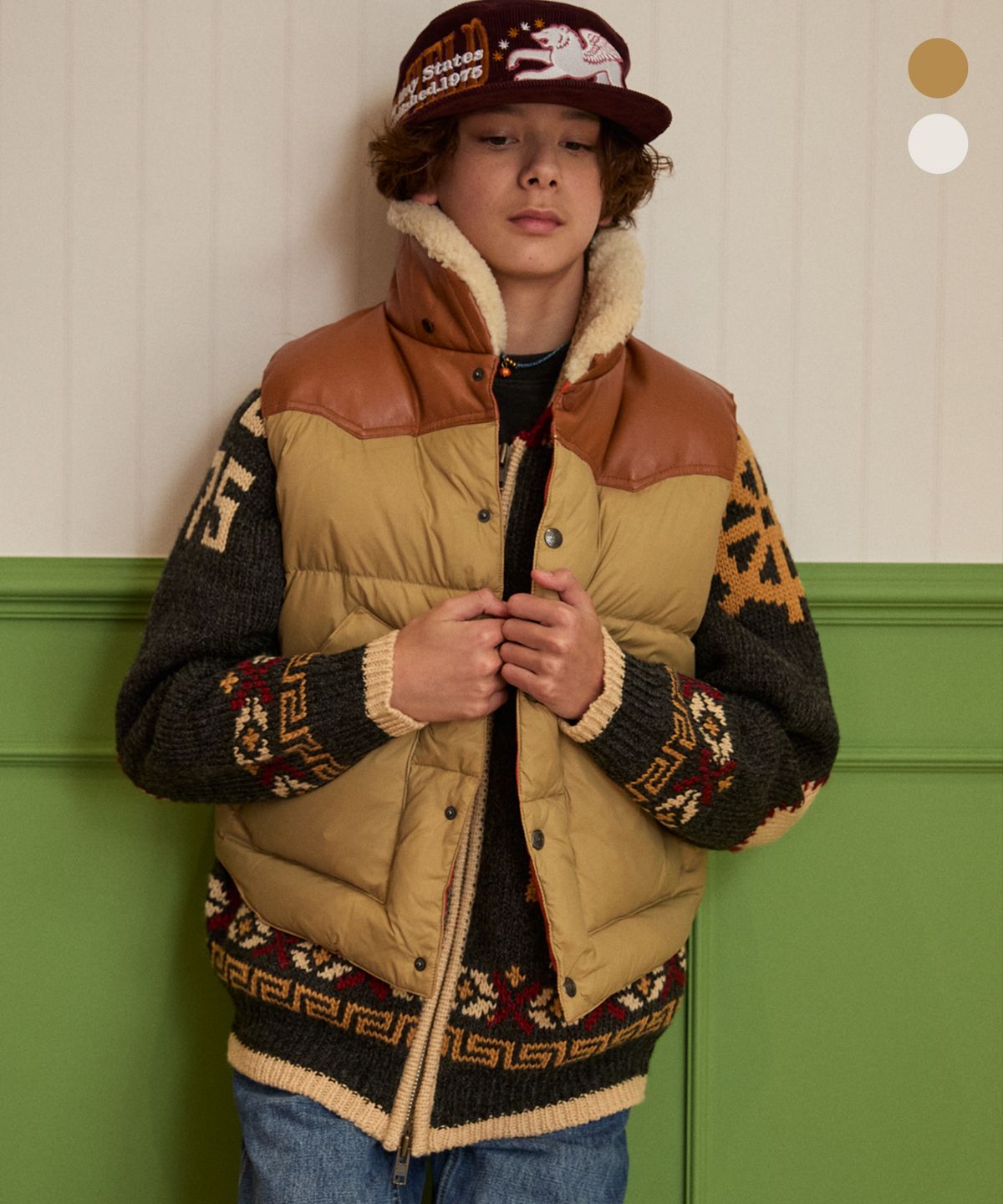 펜필드(PENFIELD) [PF]락울 다운 베스트_주니어_FS4WD02K