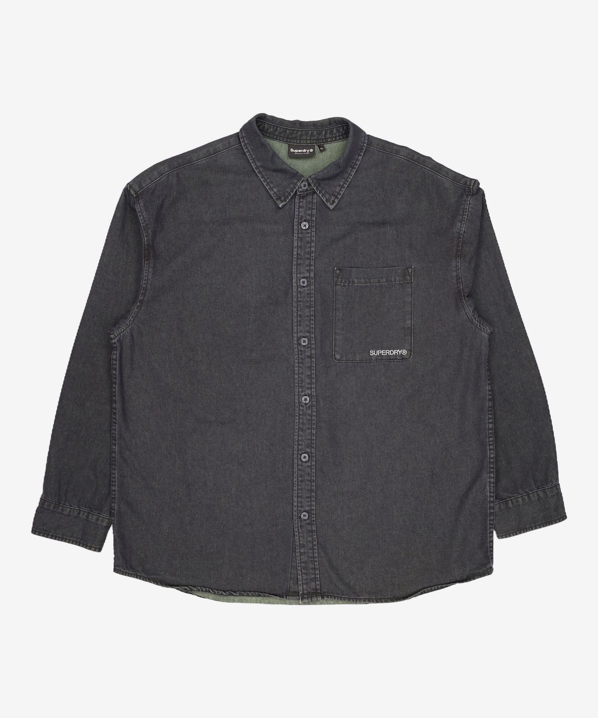 슈퍼드라이(SUPERDRY) 포켓 데님 셔츠 블랙 SDUIRAQ45BLK XL