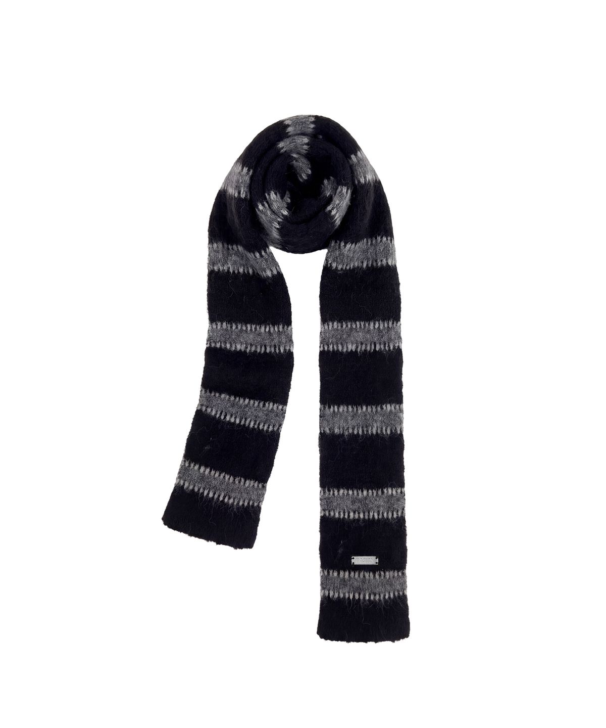 파시온(PASION) 베이비 헤어리 니트 머플러_블랙 Baby Hairy Knit Muffler_Black