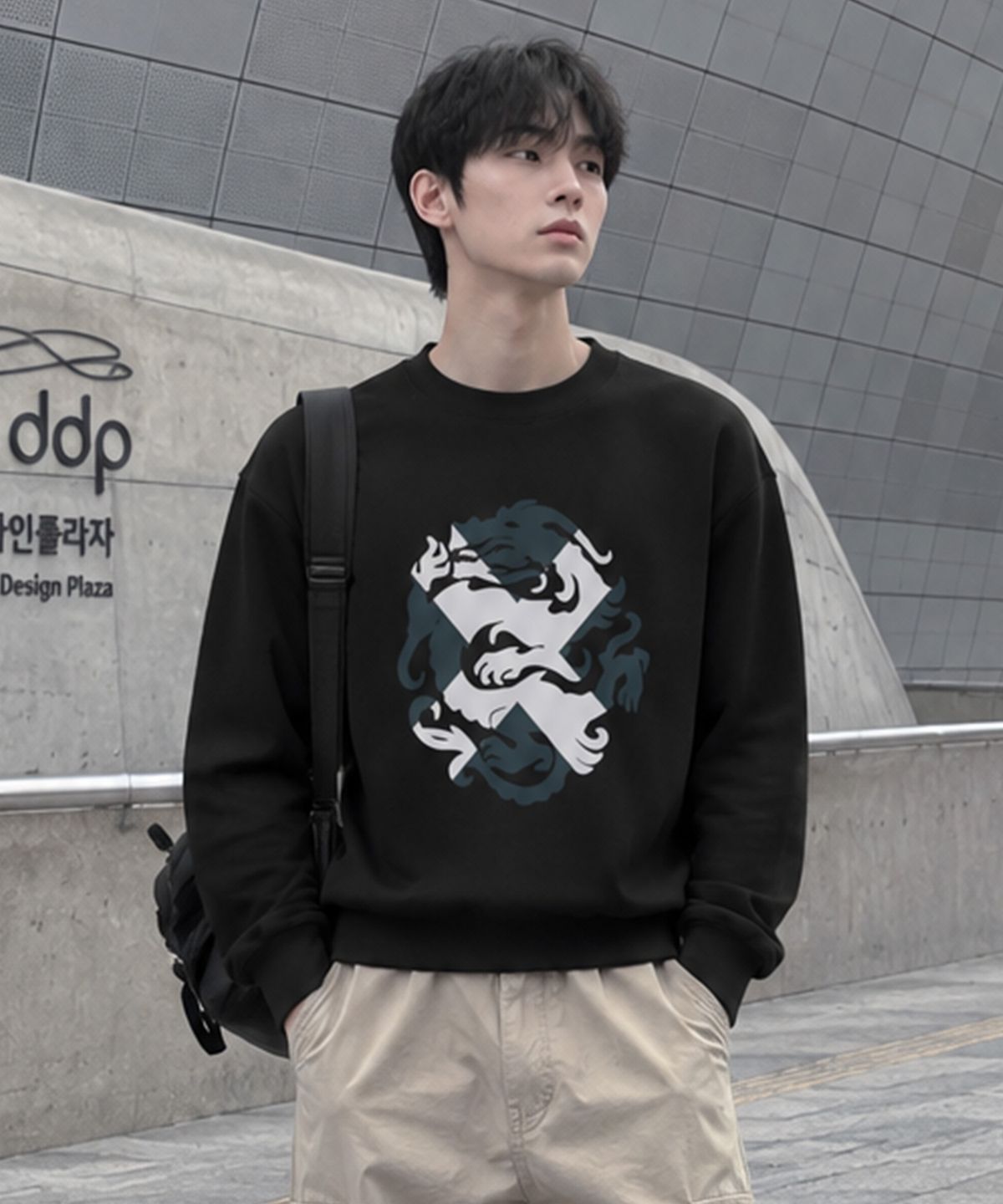페이드(PEID) PD 논스 세미크롭 맨투맨 2Color
