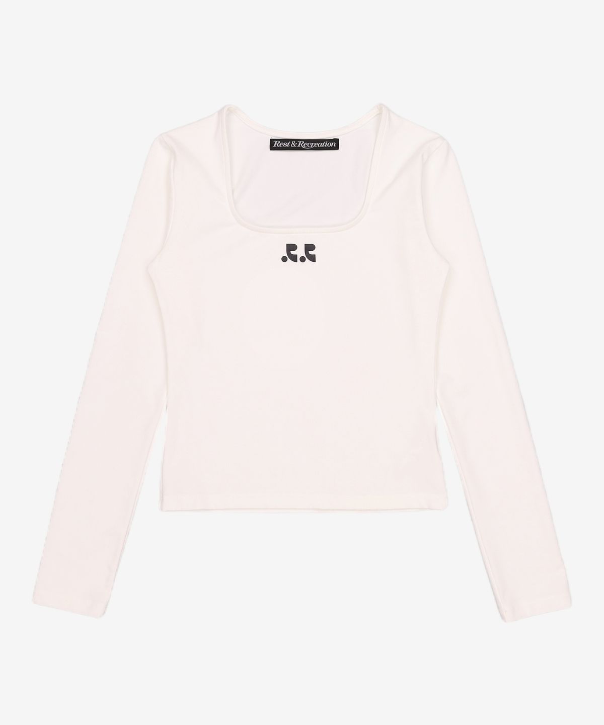레스트앤레크레이션(REST&RECREATION) RR SQUARE NECK LONG SLEEVE - WHITE ONE
