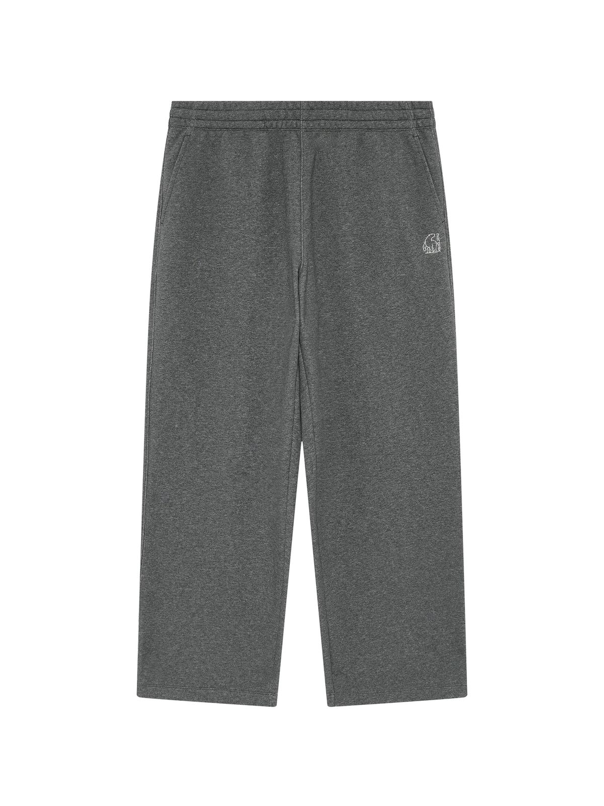 노르디스크(NORDISK) 스몰 폴라베어 기모 트레이닝 스트레이트 팬츠 - U_MELANGE DARK GREY OUW26334ZJ