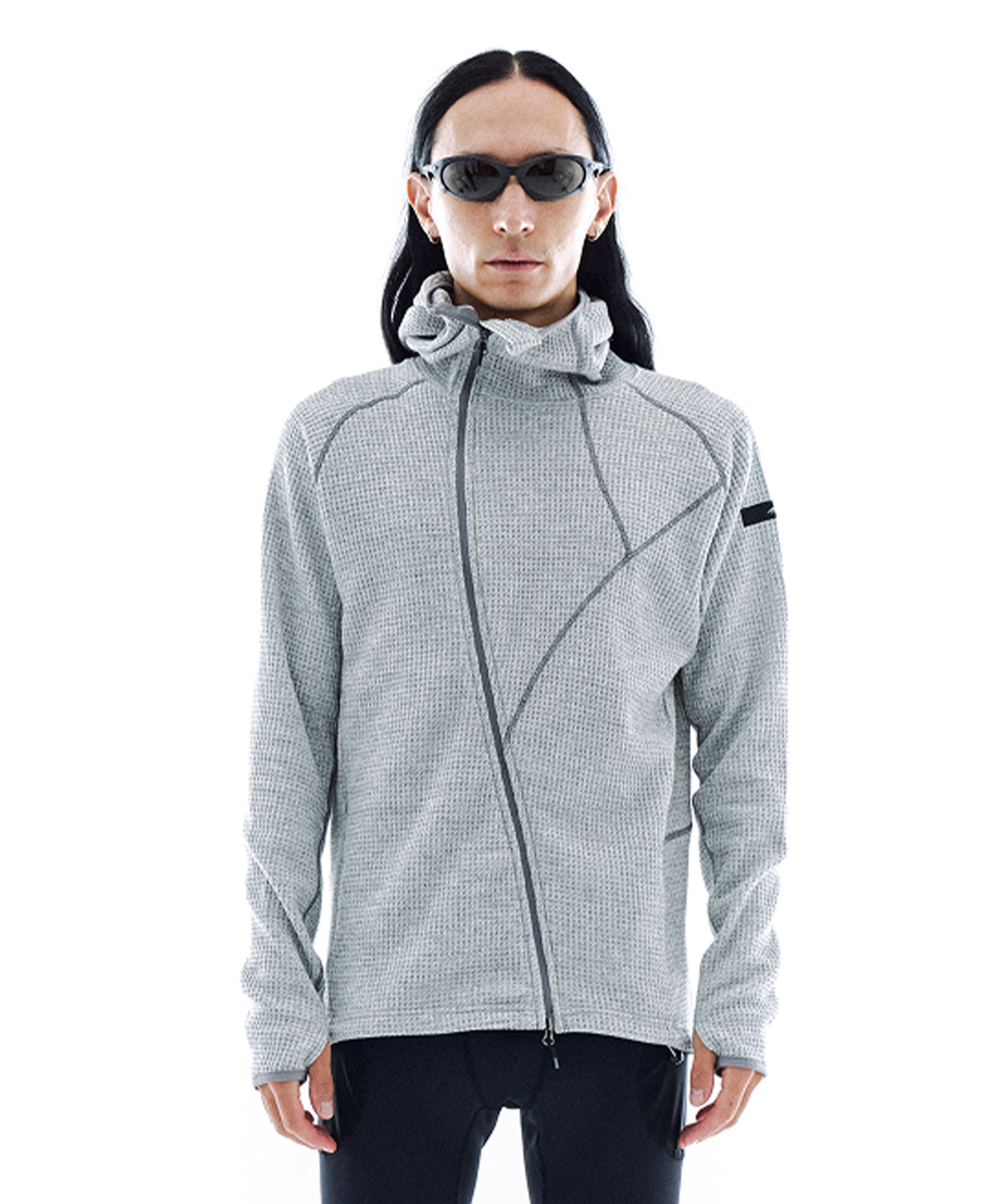콜드웜(COLDWARM) Waffle Warmer Hoodie Zip Up (Grey)