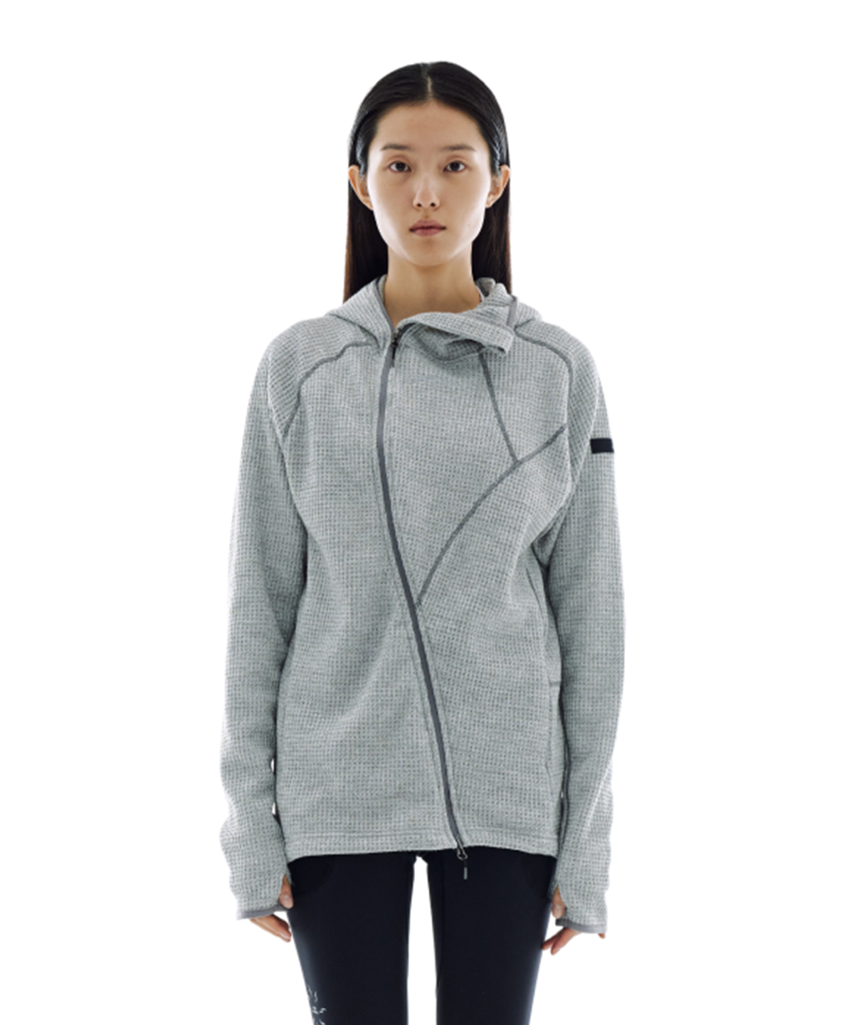 콜드웜(COLDWARM) Waffle Warmer Hoodie Zip Up (Grey Color) -Women-