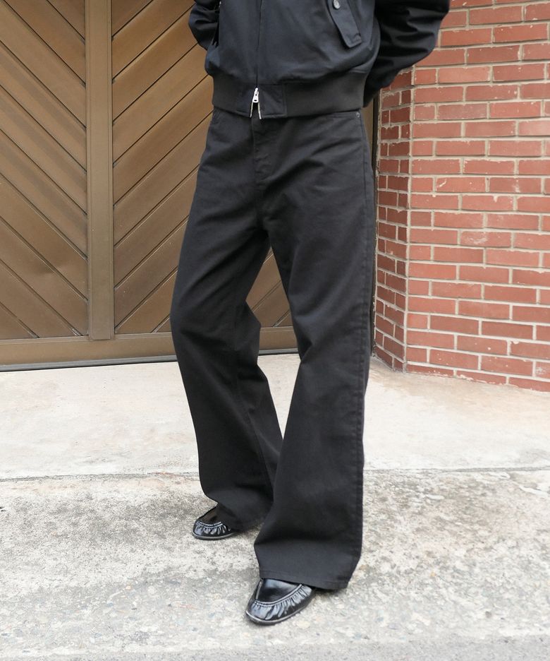 1754 SOFT BLACK JEANS [WIDE FLARE]