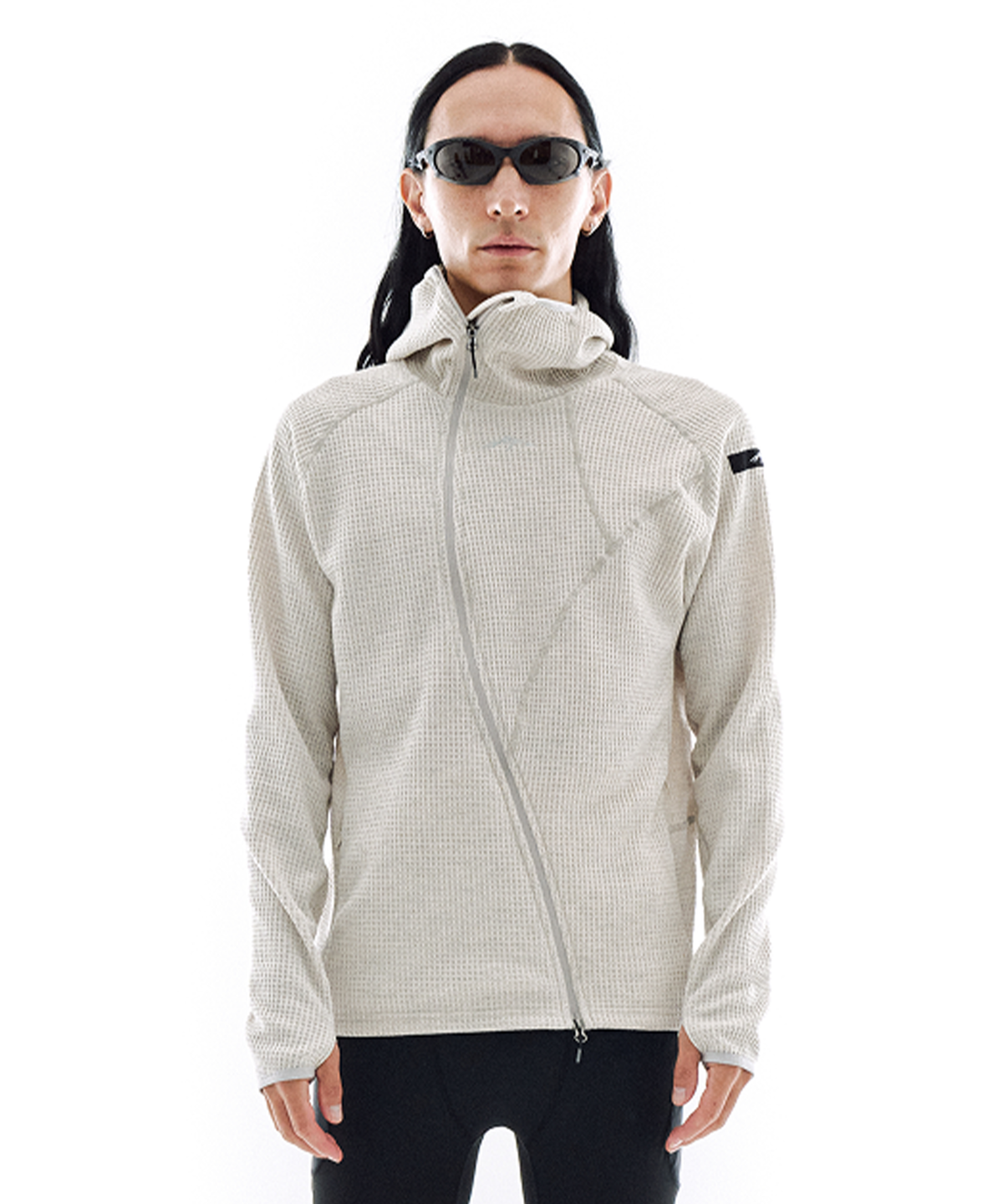 콜드웜(COLDWARM) Waffle Warmer Hoodie Zip Up (Cream)