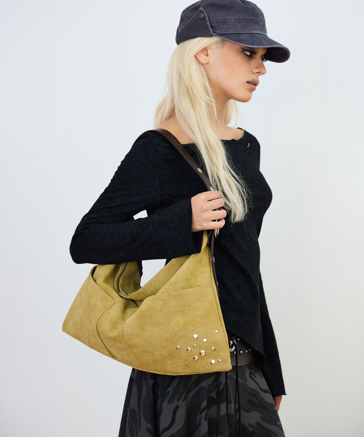 샌드뮤지엄(SAND MUSEUM) RORA HOBO BAG [Dark Yellow]