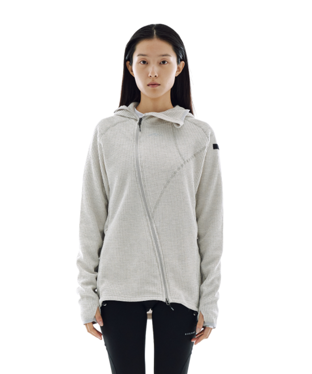 콜드웜(COLDWARM) Waffle Warmer Hoodie Zip Up (Cream Color) -Women-