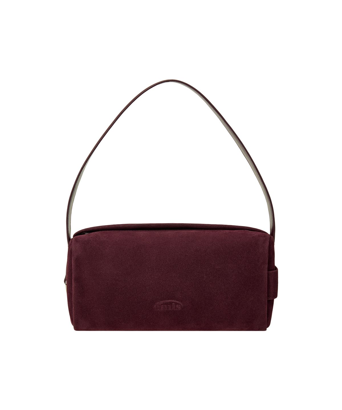 이미스(EMIS) SUEDE BLOCK TOTE BAG-BURGUNDY