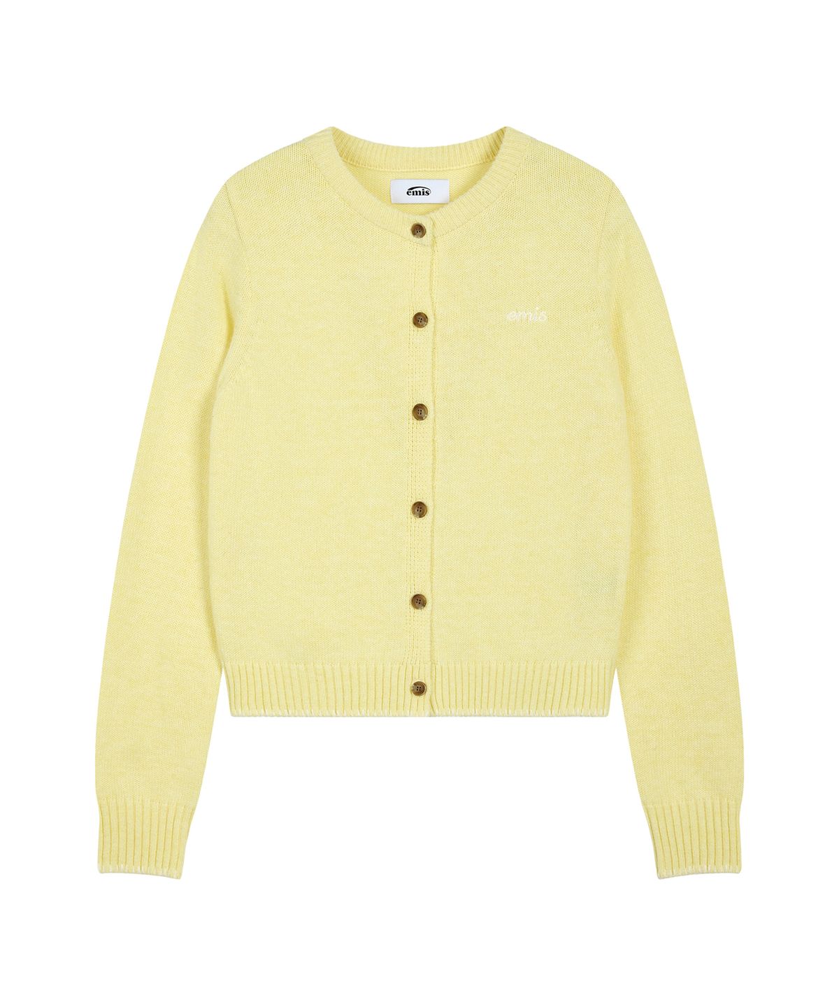 이미스(EMIS) (W) BLANKET STITCH CARDIGAN-YELLOW