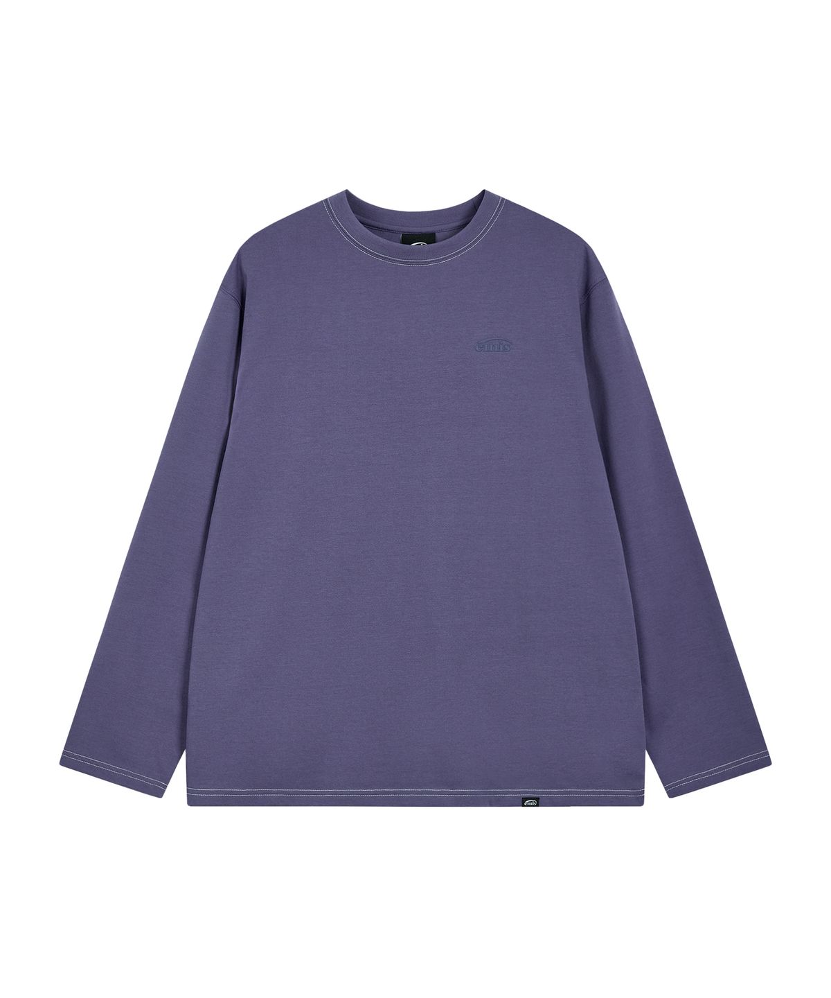 이미스(EMIS) MONO LOGO PRINT LS T-SHIRT-PURPLE