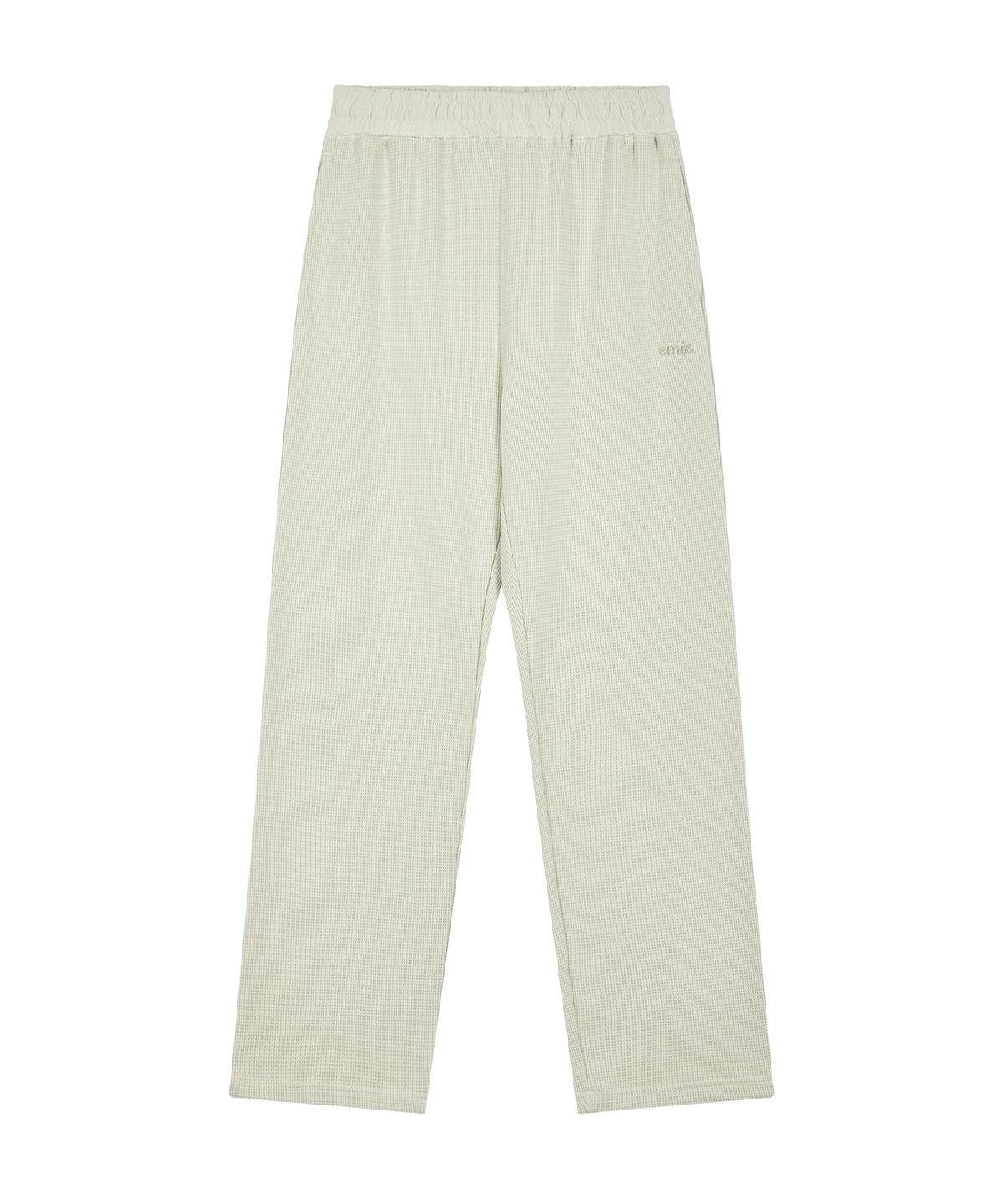 이미스(EMIS) (W) WAFFLE LOUNGE PANTS-BEIGE