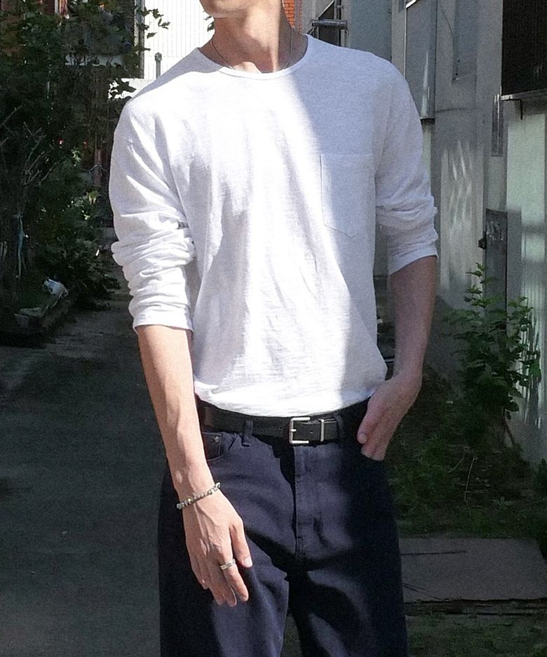 RAW SLUB LONG SLEEVE [WHITE]