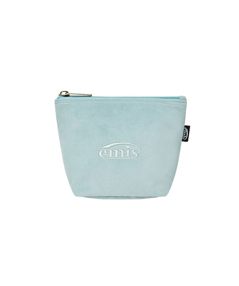 VELVET MINI POUCH-SKY BLUE