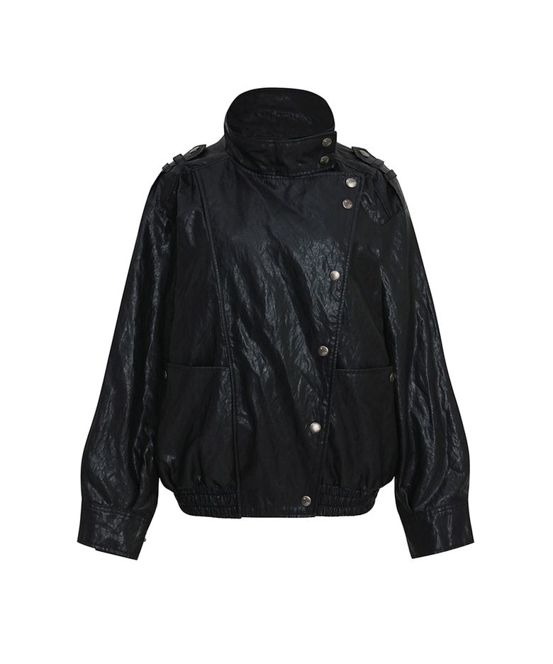 DUSK LEATHER JACKET black