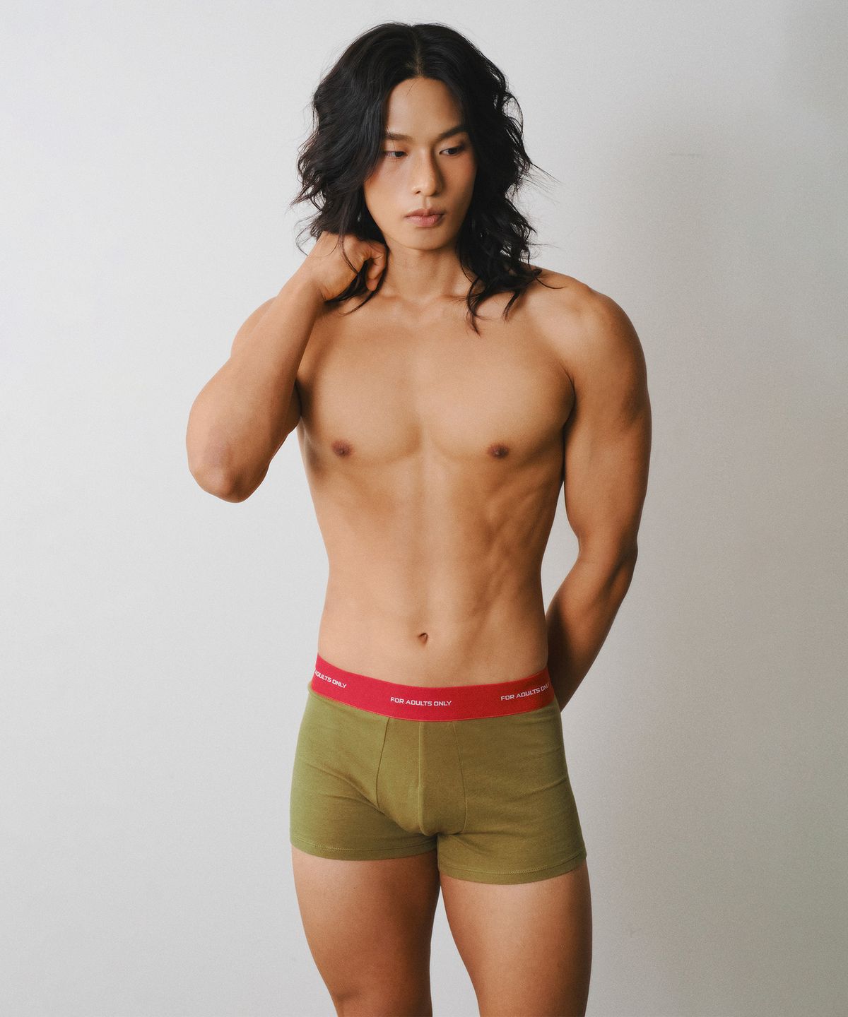 레코딩하우스(RECORDINGHOUSE) FOR ADULTS ONLY BOXER [OLIVE]