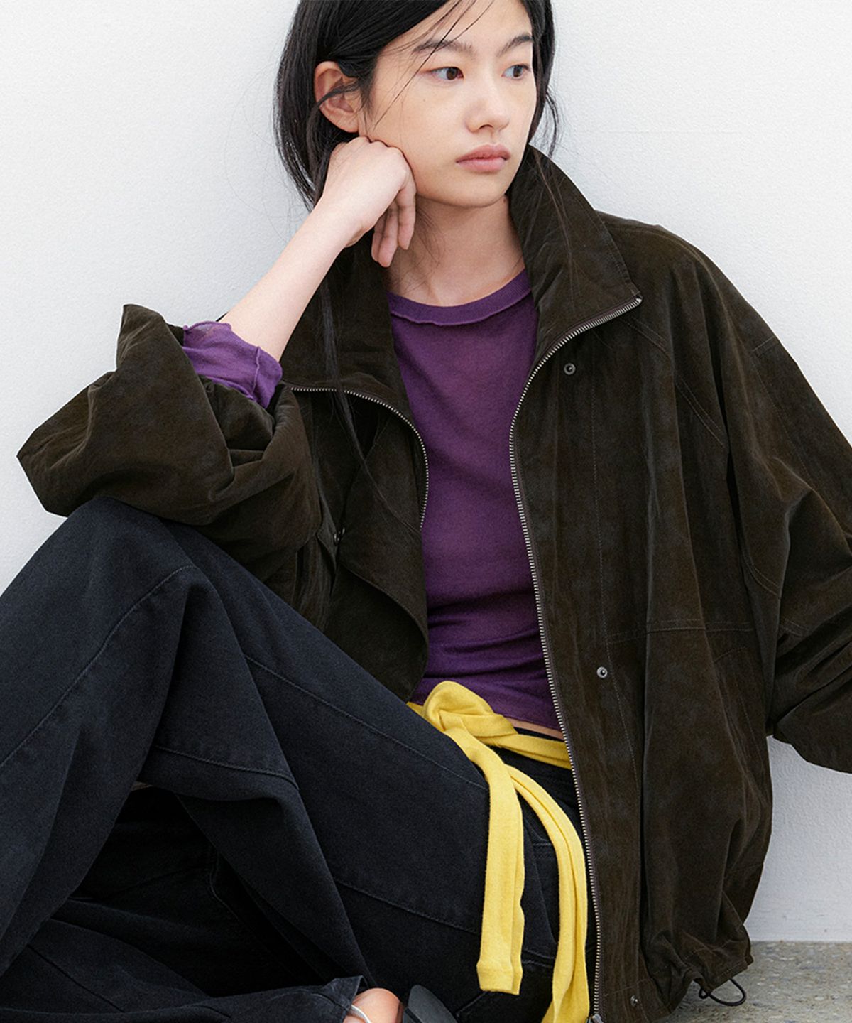 아틀리에 나인(ATELIER NAIN) (JP-611)DOUBLE PLACKET ZIP-UP BLOUSON JUMPER