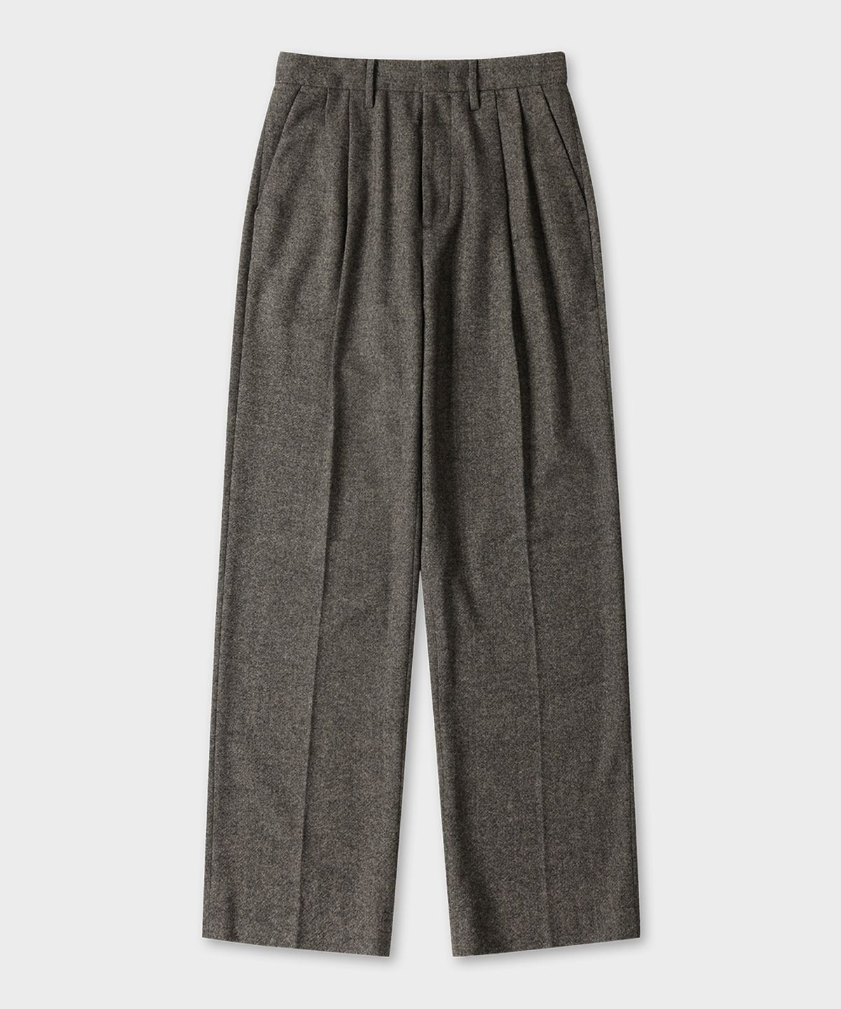 테일던(TAILDERN) Marty Wide Trousers Wool Blended Brown
