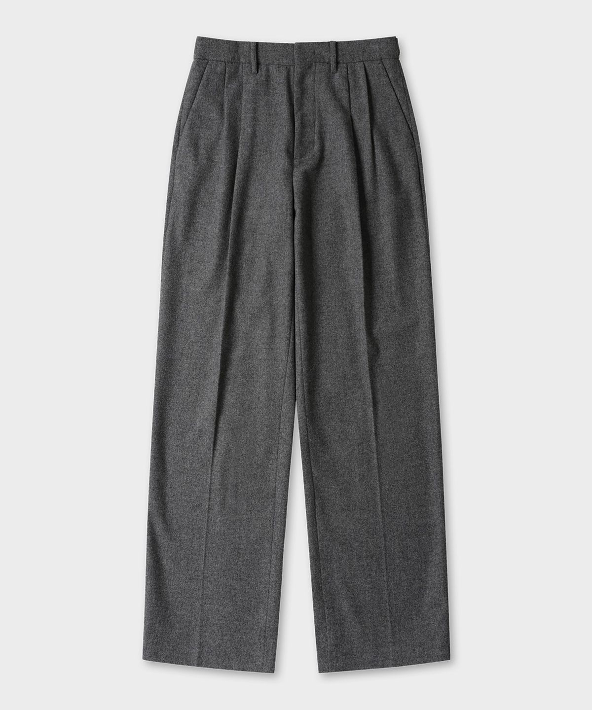 테일던(TAILDERN) Marty Wide Trousers Wool Blended Charcoal
