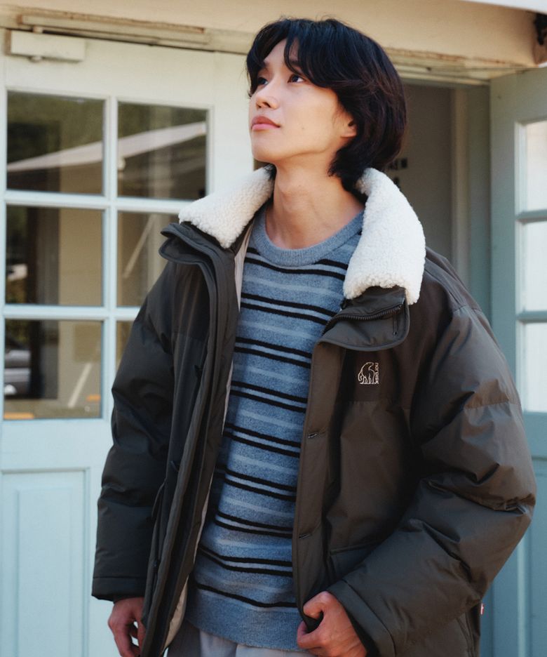 [비메이트] 스트라이프 스웨터 - U_MELANGE DARK GREY OUW26K03ZJ