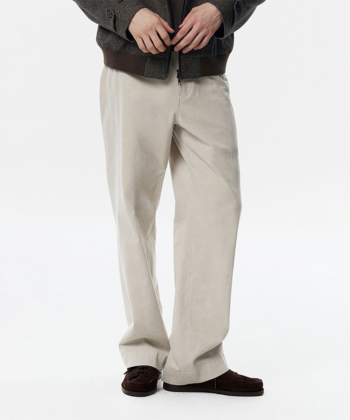 테일던(TAILDERN) Kerouac Cotton Officer Chino Pants Ivory