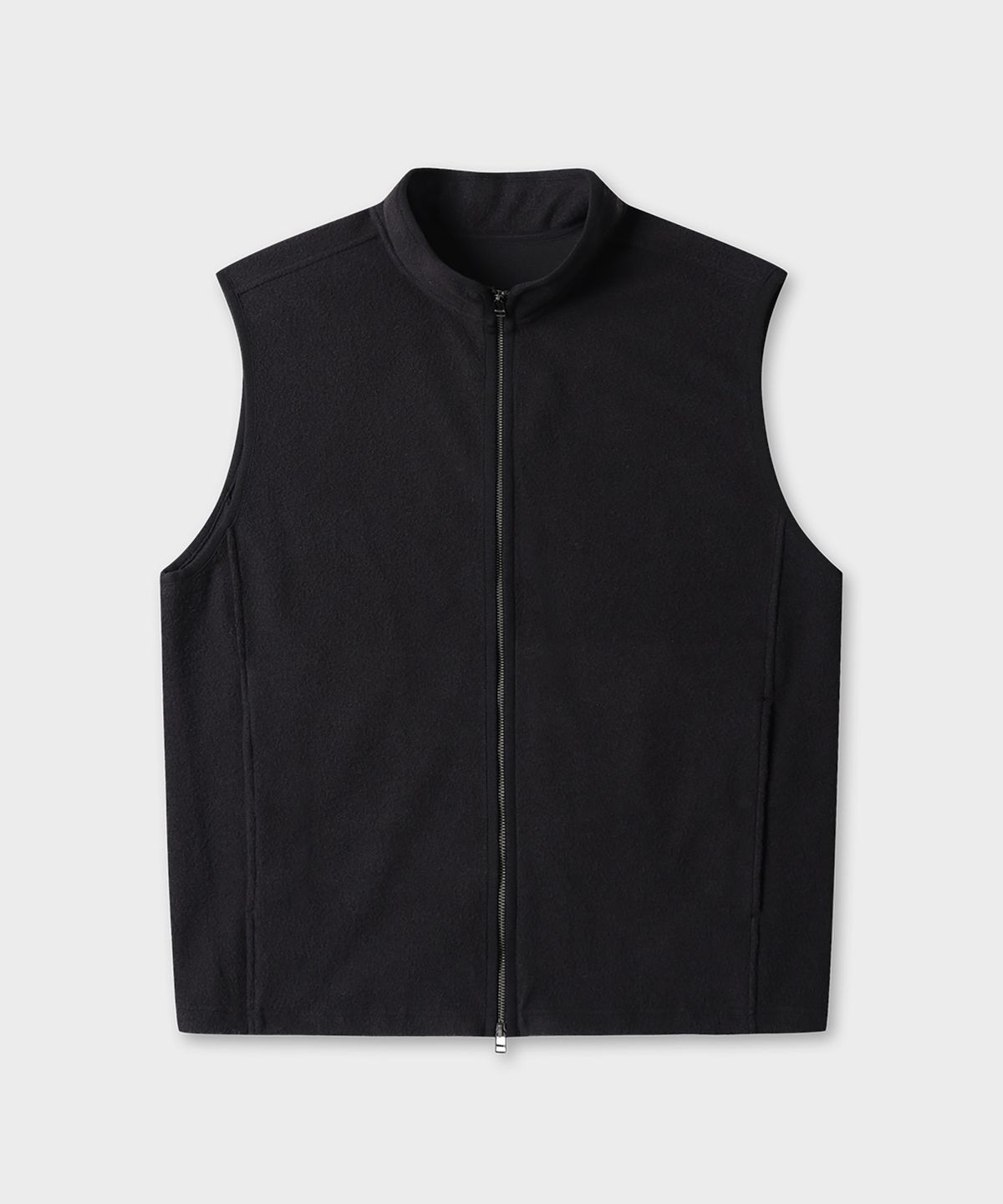 테일던(TAILDERN) Yvon Fleece Zip-up Vest Black