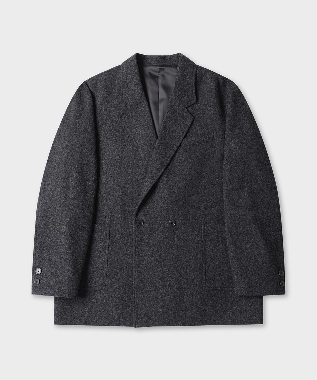 테일던(TAILDERN) Orson Flannel Double Jacket Charcoal