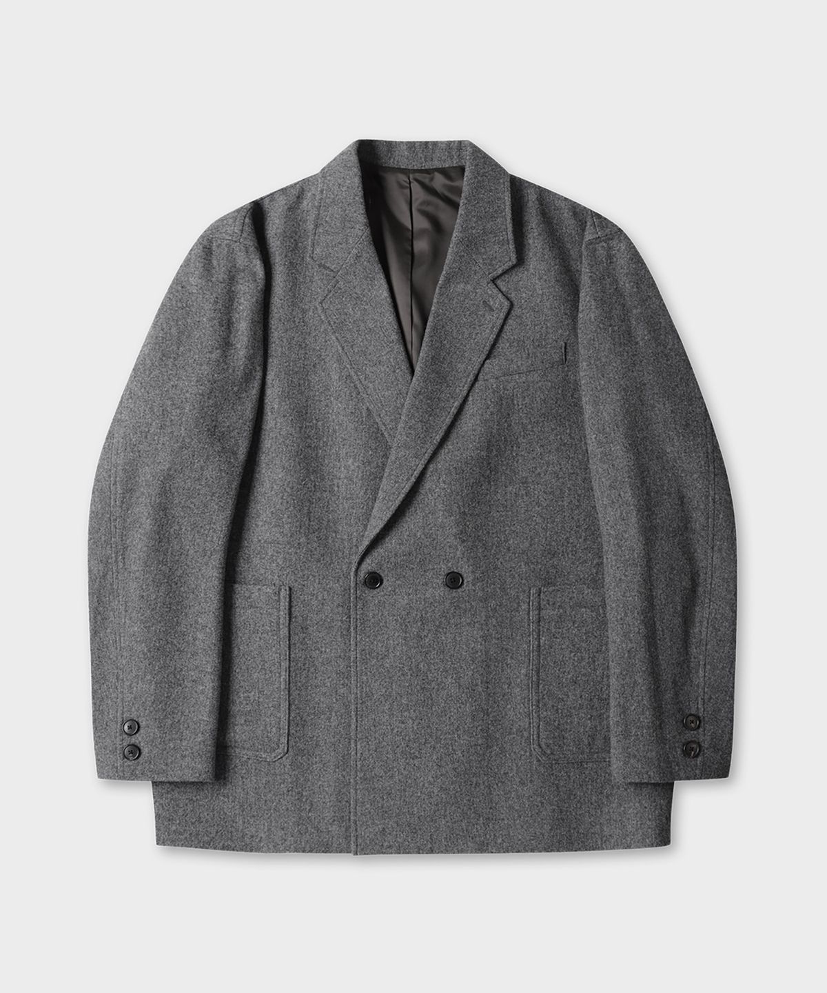 테일던(TAILDERN) Orson Flannel Double Jacket Grey