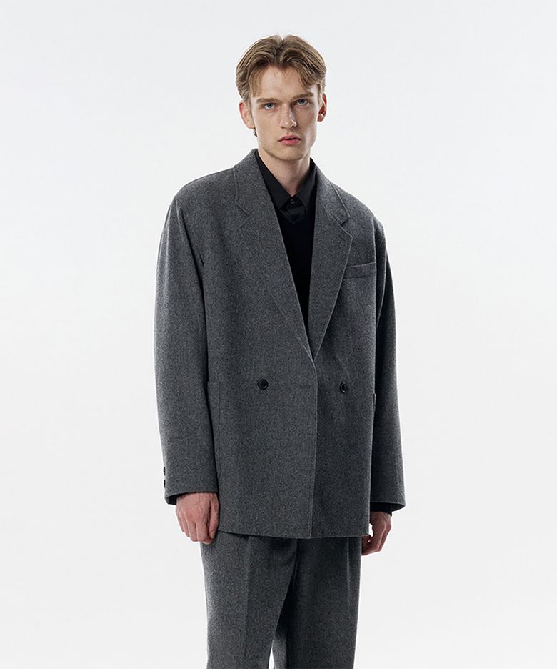 Orson Flannel Double Jacket Grey
