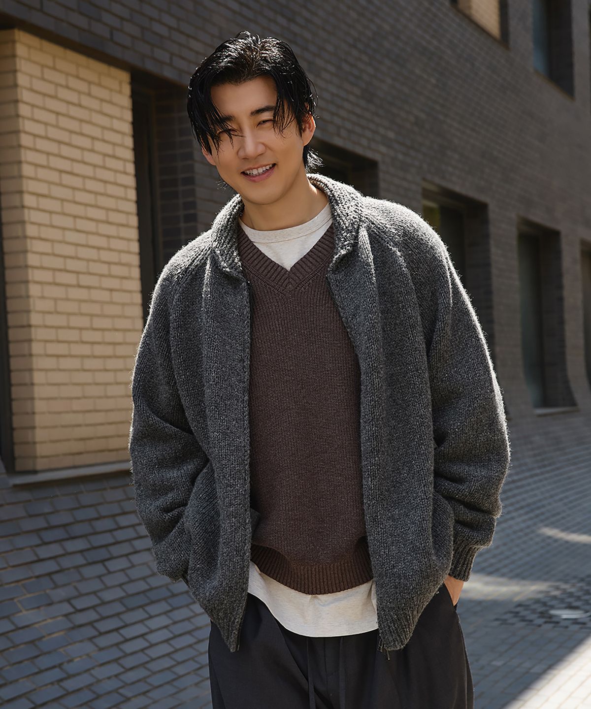 테일던(TAILDERN) Grace Cowichan Cardigan Grey