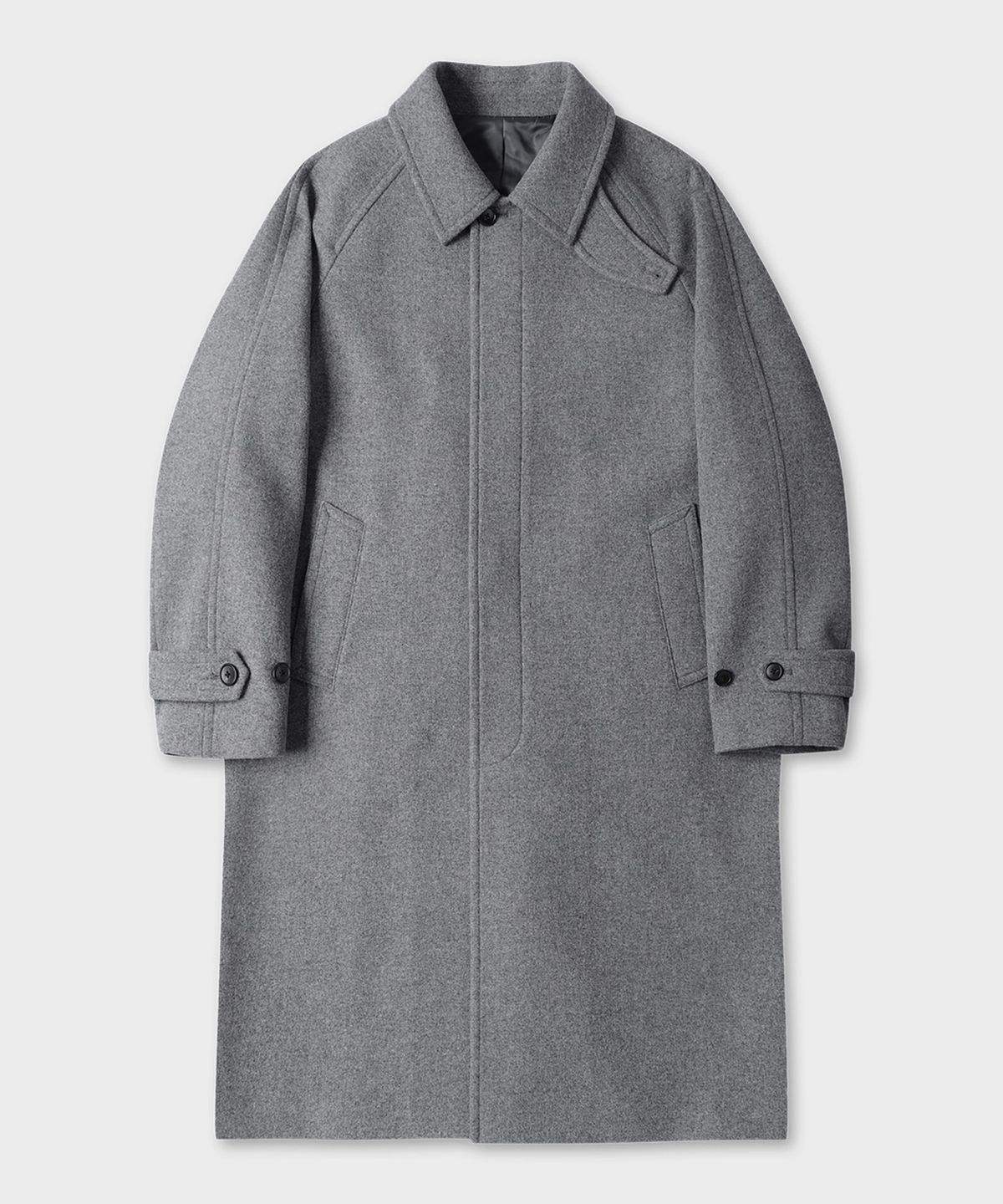 테일던(TAILDERN) Dane Wool Balmacaan Coat Grey