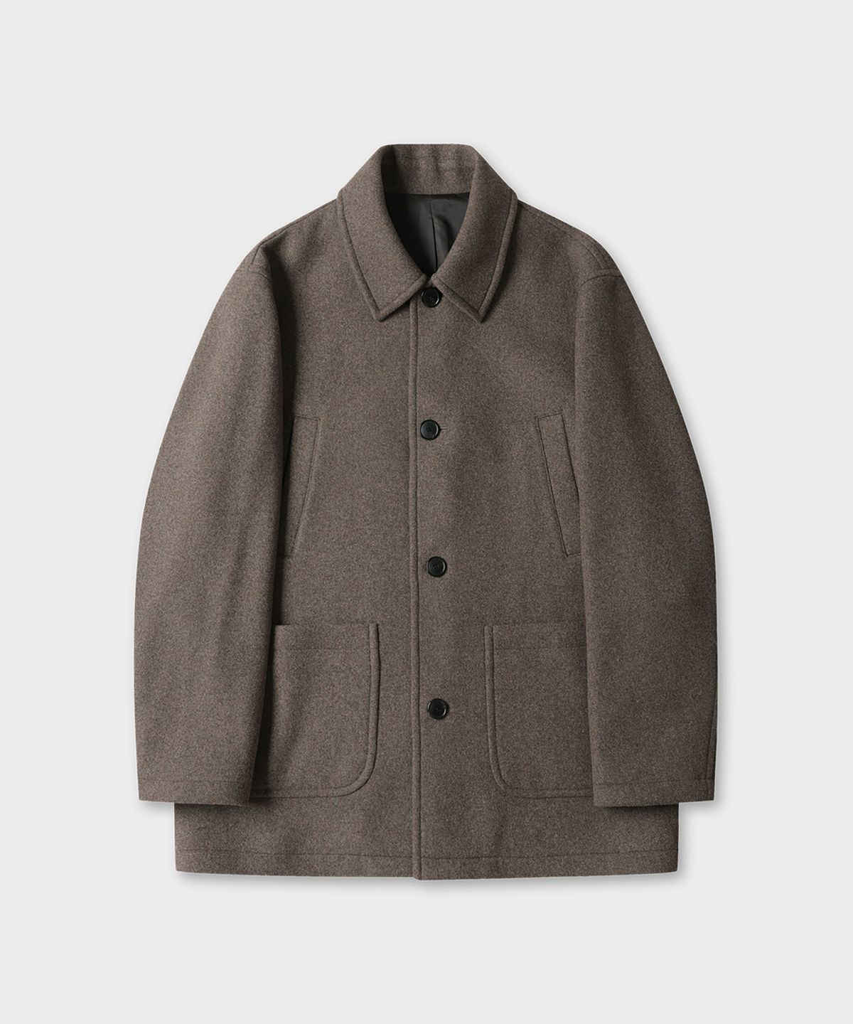 테일던(TAILDERN) Garrel Wool Blend Half Coat Dark Khaki