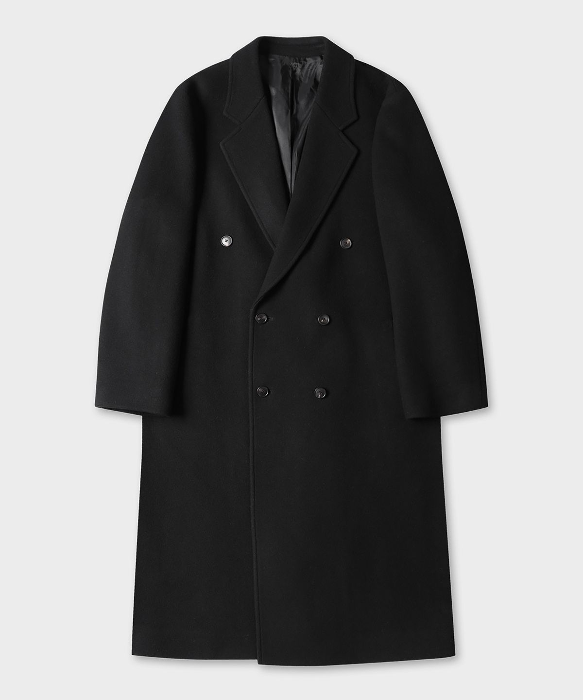 테일던(TAILDERN) Leonard Wool Cash Double Coat Black