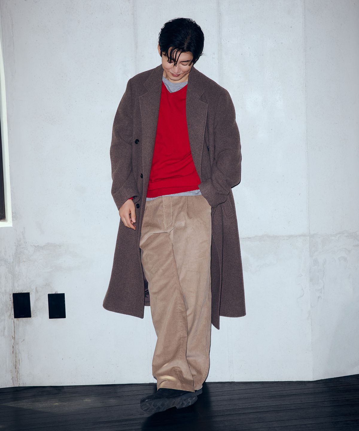 테일던(TAILDERN) Leonard Wool Cash Double Coat Cocoa