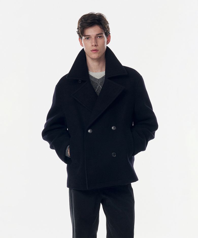 Melville Wool Blend Peacoat Dark Navy