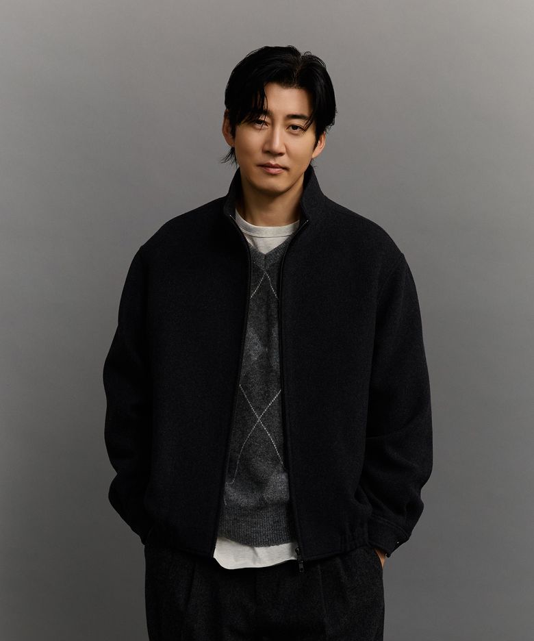 Auster High Neck Blouson Charcoal