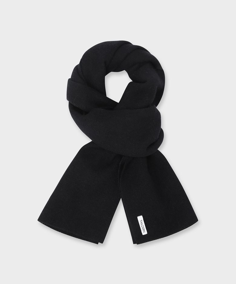 Gabin Wool Blend Muffler Black